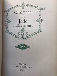 Ornaments in Jade by Machen, Arthur - 1924