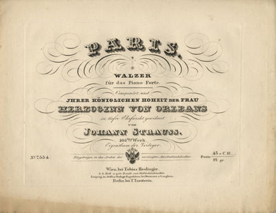 Paris. Walzer fûr das Piano-Forte. [Op. 101]