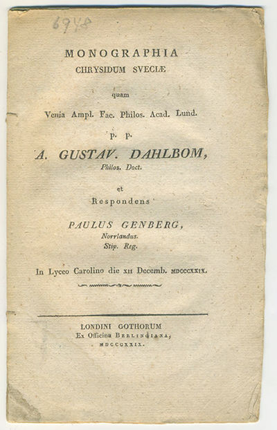 Monographia Chrysidum Sveciæ. A.a.