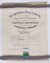 1865 "THE PHILADELPHIA LYING-IN CHARITY FOR ATTENDING INDIGENT FEMALES AT THEIR OWN HOMES" CERTIFICATE [Signed]