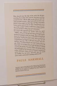 image of Excerpted passage from Brown girl,l Brownstones; broadside