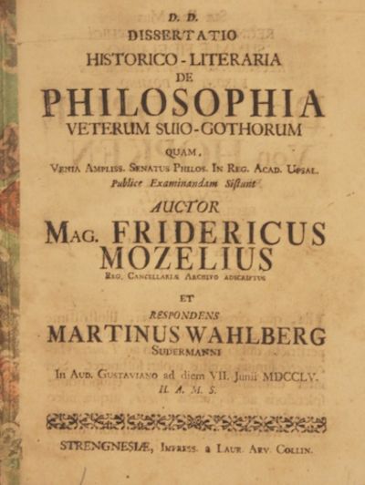 Dissertatio historico-literaria de philosophia…