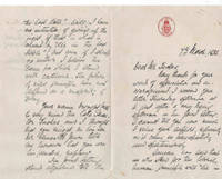 cover of Letter from F. S. Malan to journalist Eric Tucker, dated 7th March, 1936