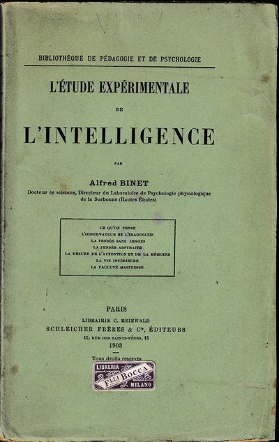 L'Étude Expérimentale de L'Intelligence