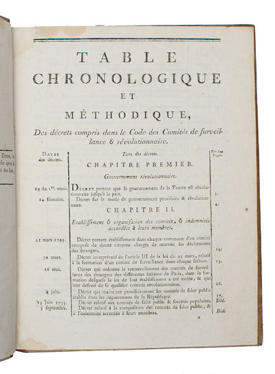 Code des comités de surveillance et révolutionnaire (+) Premier supplément au code des comités de surveillance et révolutionnaires.  - [LEGAL CODE FOR THE REIGN OF TERROR DURING THE FRENCH REVOLUTION] (photo 3)