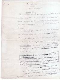 image of Holograph Article Signed, in French with translation, (Henri, 1844-1917, French General, Head of the École Supérieure de Guerre, Writer on Warfare)