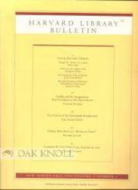 1994. stiff paper wrappers. Harvard. 4to. stiff paper wrappers. pp.3-19. An article in Harvard Libra...