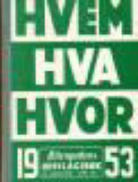 Hvem Hva Hvor 1953 13. årgang