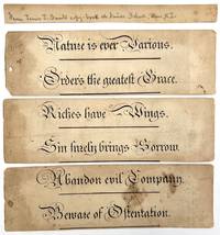 Three (3) Skilled Penmanship Samples from Providence Friends School