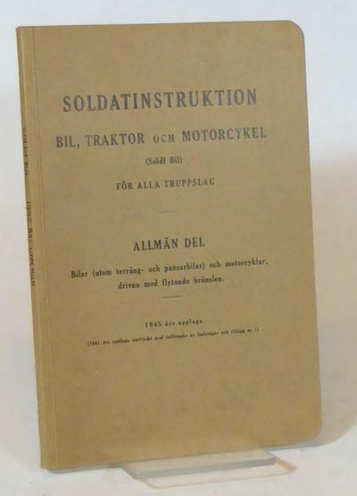 Soldatinstruktion. Bil, traktor och motorcykel.…