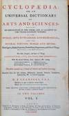 Cyclopaedia: or, an universal dictionary of arts and sciences: