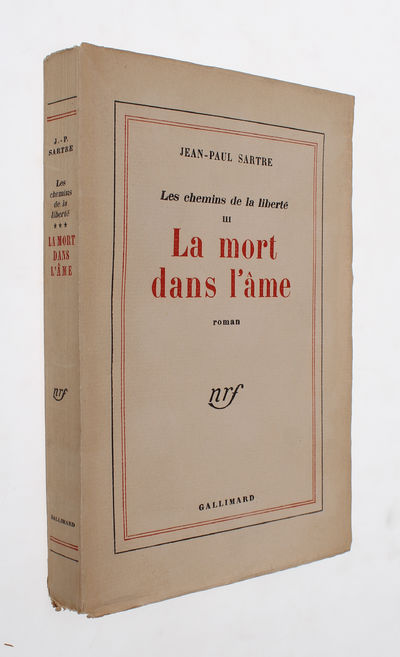 La mort dans l'âme, roman. Les chemins de la liberté III. + manuscript-fragment for the novel. - [ONE OF THREE COPIES OUT OF COMMERCE & FRAGMENT OF THE ORIGINAL MANUSCRIPT] (photo 2)