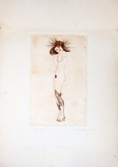 Original erotic etching.