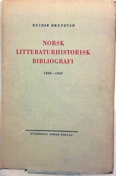 Norsk litteraturhistorisk bibliografi 1900-1945