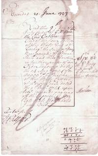 Fine receipt signed 'Masham' to Thomas Onslow, (Samuel, 1679-1758, Cofferer of the...