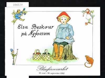 Elsa Beskow på Nyfossum. Blaafarvevaerket 23.…