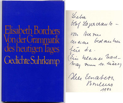 Von der Grammatik des heutigen Tages. Gedichte.