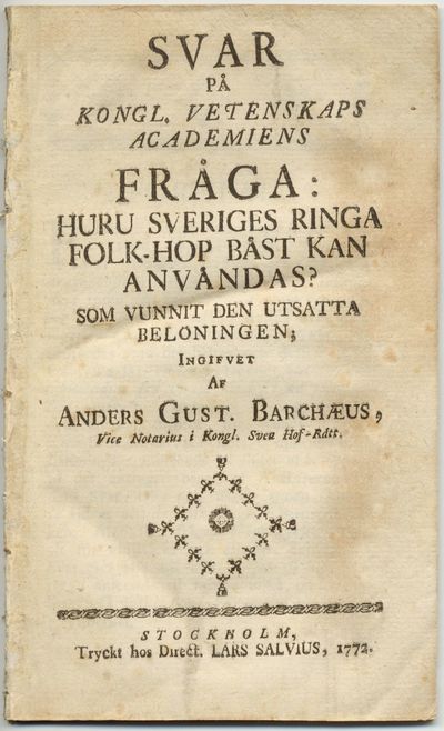 Svar på kongl. Vetenskaps academiens fråga: huru…