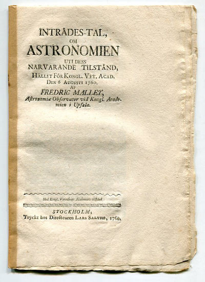 Inträdes-tal, om astronomien uti dess närvarande…