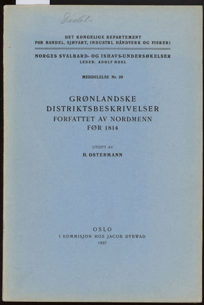 Grønlandske distriktsbeskrivelser forfattet av…