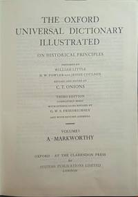 The Oxford Universal Dictionary 英英辞典2冊 THE OXFORD UNIVERSAL DICTIONARY ILLUSTRATED. [2 VOLS.] by