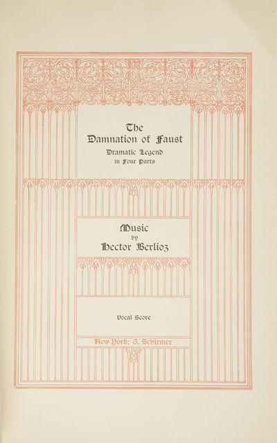 [Op. 24, BWV III]. The Damnation of Faust Dramatic Legend in Four Parts ... Vocal Score. [Piano-vocal score]