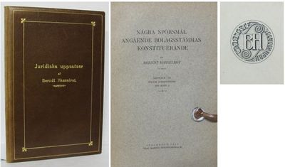 Juridiska uppsatser (Pärmtitel). Några spörsmål…