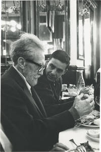 image of Original photograph of Ezra Pound and Olivier Todd at the Brasserie Lipp, circa 1965