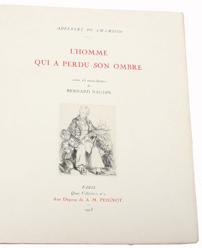L'Homme qui a perdu son ombre avec 15 eaux-fortes de Bernard Naudin. (photo 3)