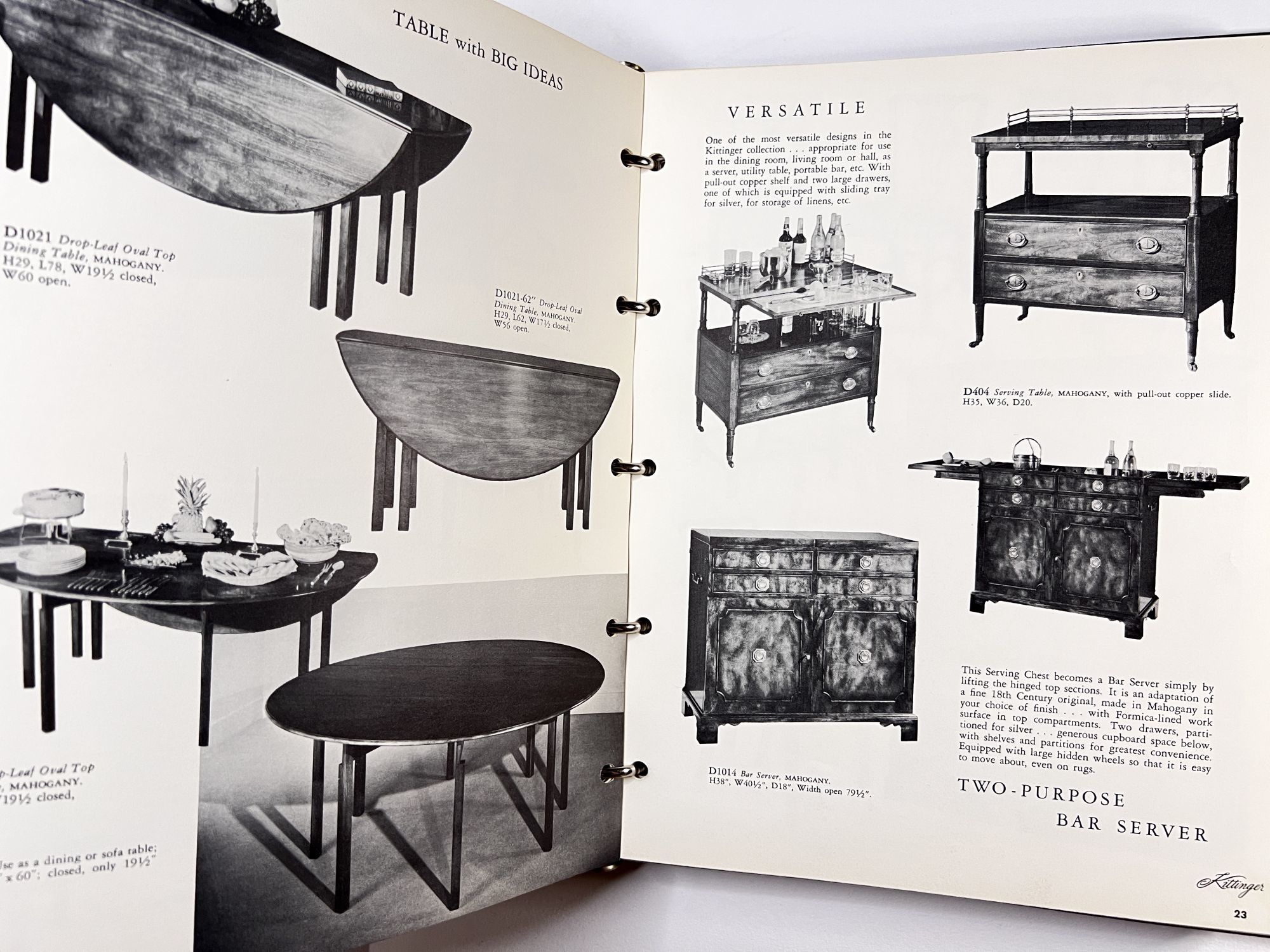 Kittinger Furniture Catalog No. 92 by Inc Kittinger Company Hardcover