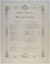 image of 'O mon ange gardien', reflective song for voice and piano, (Pierre de, 1861-1949, French Composer)
