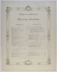 'O mon ange gardien', reflective song for voice and piano, (Pierre de, 1861-1949, French Composer)