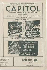 Original promotional theater flyer for the Carver Theater and the Capitol Theater, circa 1947