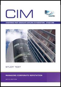 cover of CIM - Managing Corporate Reputation: Study Text