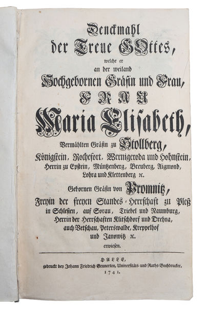 Denckmahl der Treue Gottes, welche er an der…