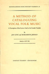 A Method of Cataloguing Vocal Folk Music. A…