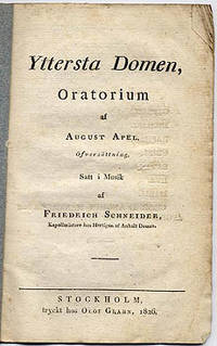Yttersta domen, oratorium. Öfversättning. Satt i…
