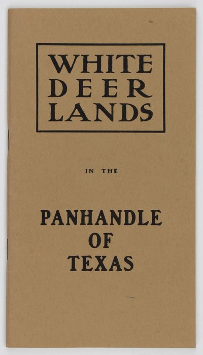 Pampa, Tx: T.D. Hobart, 1905. Near fine.. 38pp. Narrow 12mo. Original tan printed wrappers, stapled....