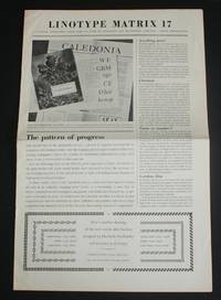 Linotype Matrix - Number 17, October 1953. "A Journal Published from Time to Time by Linotype and Machinery Limited by Linotype and Machinery Ltd - Paperback - First Edition - 1953 - from Bailgate Books Ltd (SKU: 19920074003)