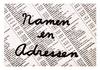 Exhibition postcard: Ulises Carrión: Namen en Adressen (5-27 September 1980)
