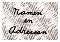 Exhibition postcard: Ulises Carrión: Namen en Adressen (5-27 September 1980)