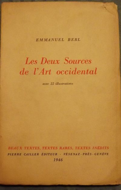 LES DEUX SOURCES DE L'ART OCCIDENTAL