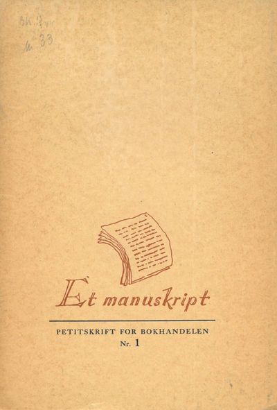 Petitskrift for bokhandelen. Nr. 1. Et…