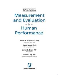 Measurement and Evaluation in Human Performance