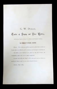 Advertisement for G. W. Dudley Singing and Voice Lessons