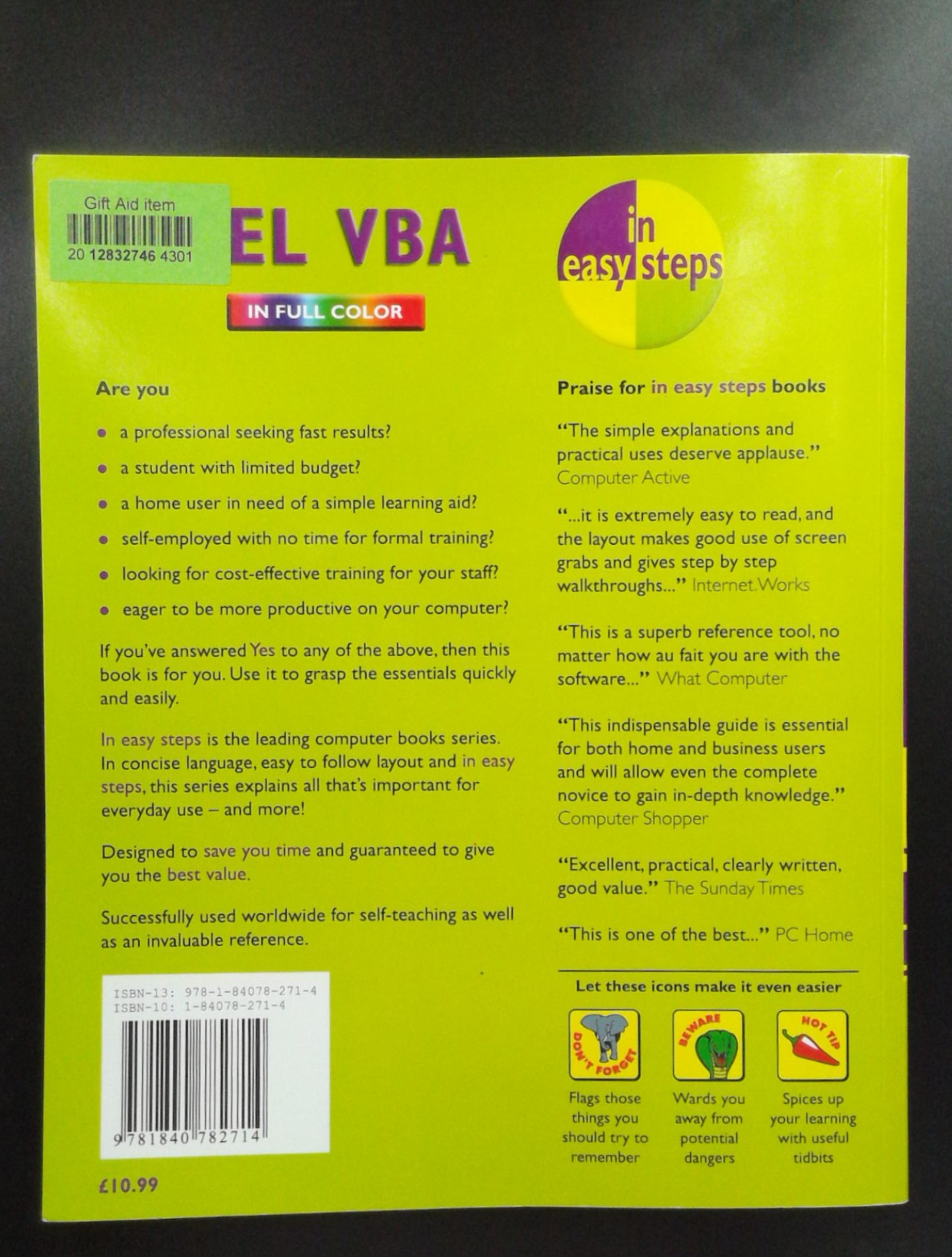 Learn To Program In Excel Vba In Easy Steps, Colour (In Easy Steps ...