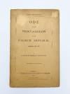 Ode on the Proclamation of the French Republic. September 4th, 1870