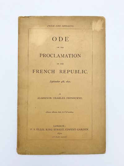Ode on the Proclamation of the French Republic. September 4th, 1870
