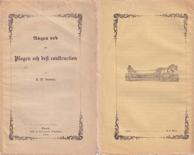 Några ord om plogen och dess construction af And.…