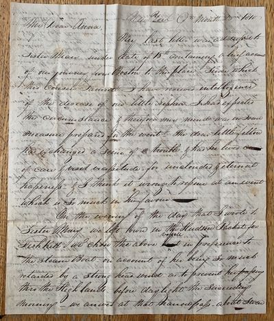 Autograph Letter Signed, New York, 9th Month 23, 1810, to his sister Anna, care of his brother-in-law, Benjamin Ferris, Philadelphia